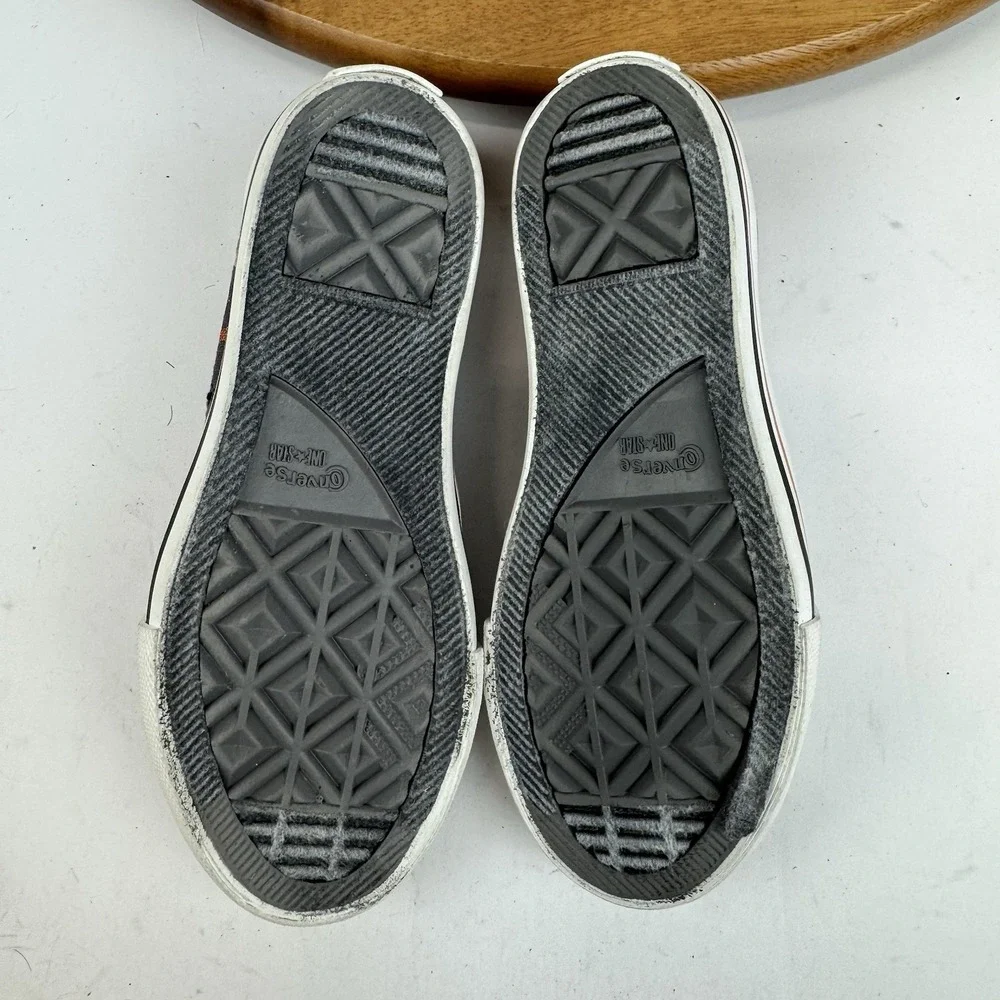 Big‎ Kids Boys Converse Skull Race Graphic Gray Low Casual Sneakers Shoes Size 1